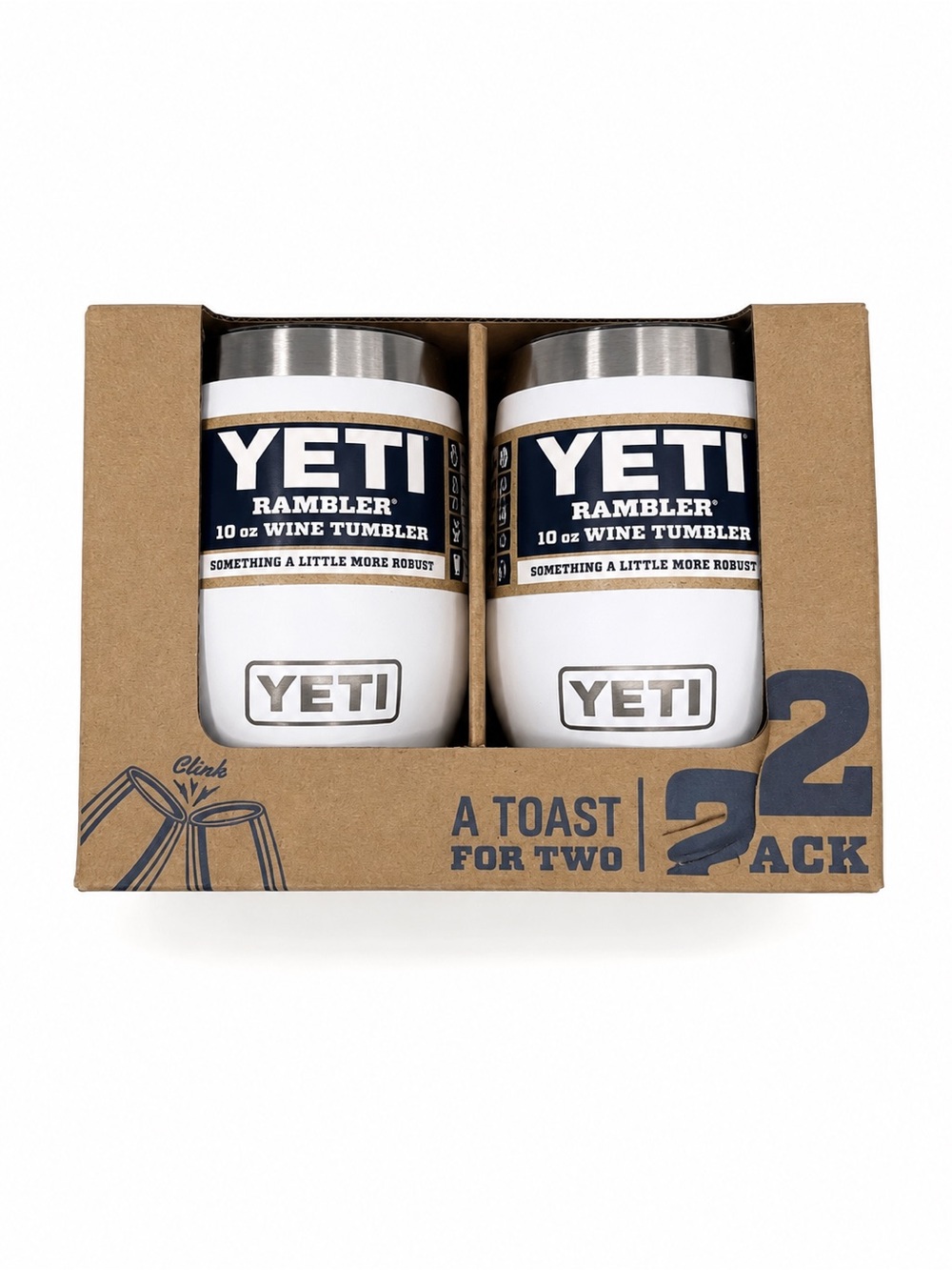 NEW YETI Rambler 10 oz Wine Tumblers - White (2 Pack) GREAT GIFT